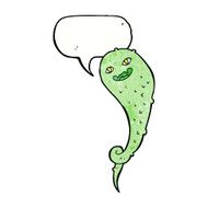 cartoon spooky ghost with speech bubble N51