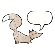cartoon little wolf with speech bubble N34