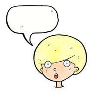 cartoon surprised boy with speech bubble N32