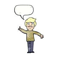 cartoon man asking question with speech bubble N55