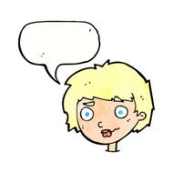 cartoon confused woman with speech bubble N94