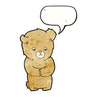 cute cartoon teddy bear with speech bubble N16