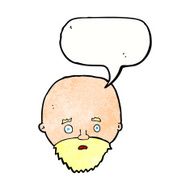 cartoon shocked man with beard speech bubble N22
