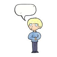 cartoon curious man with speech bubble N74