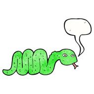 funny cartoon snake with speech bubble N29