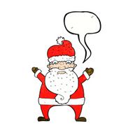 cartoon stressed out santa with speech bubble N11