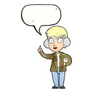 cartoon air force woman with speech bubble N10