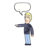 cartoon angry man pointing with speech bubble N11