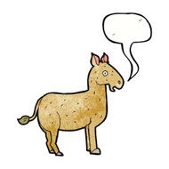 cartoon mule with speech bubble N10