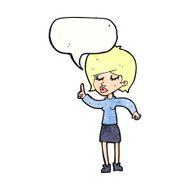 cartoon woman with idea speech bubble N274