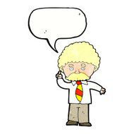 cartoon teacher with speech bubble N11