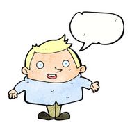 cartoon happy man with speech bubble N501