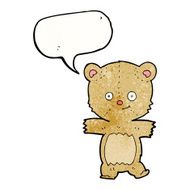 cartoon teddy bear with speech bubble N162
