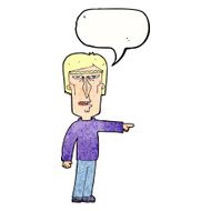 cartoon pointing man with speech bubble N93
