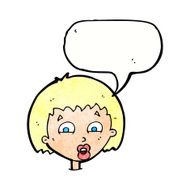 cartoon shocked expression with speech bubble N21