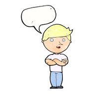 cartoon happy man with speech bubble N504
