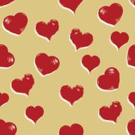 Vector Seamless Hearts Pattern Background N2