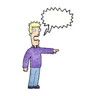 cartoon terrified man with speech bubble N240