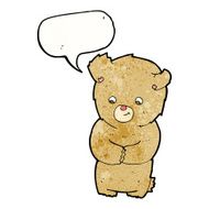 cartoon teddy bear with speech bubble N163
