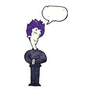 cartoon vampire with speech bubble N139