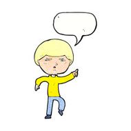 cartoon annoyed man with speech bubble N86
