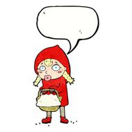 little red riding hood cartoon with speech bubble N11