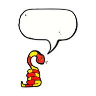 cartoon snake with speech bubble N74
