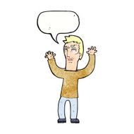 cartoon angry man with speech bubble N96
