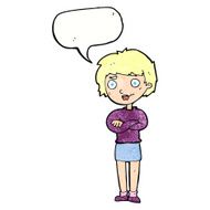 cartoon annoyed woman with speech bubble N203