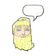 cartoon bearded man with speech bubble N53