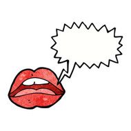 open mouth cartoon symbol with speech bubble N3