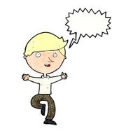 cartoon excited man with speech bubble N76