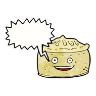 cartoon pie with speech bubble N3