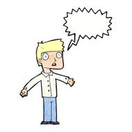 cartoon shocked man with speech bubble N118