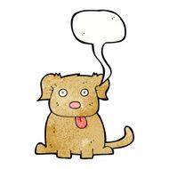 cartoon dog with speech bubble N15