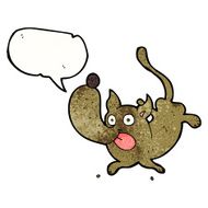 cartoon funny dog with speech bubble N10