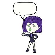 cartoon vampire girl with speech bubble N252