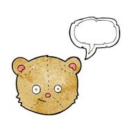 cartoon teddy bear head with speech bubble N13