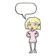 cartoon woman with speech bubble N33