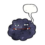 cartoon vampire cloud with speech bubble N7