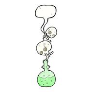 cartoon potion with speech bubble N3