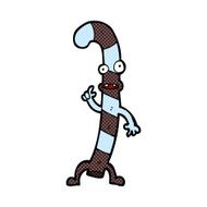 comic cartoon dancing christmas candy cane N5