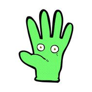 comic cartoon hand with eyes N3