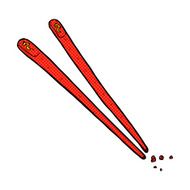 comic cartoon chopsticks N7