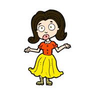 comic cartoon confused girl N3