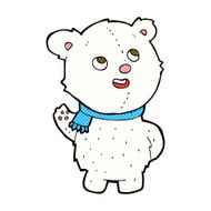 comic cartoon cute polar bear cub