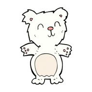 comic cartoon cute polar bear cub N3
