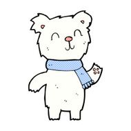 comic cartoon cute polar bear cub N5