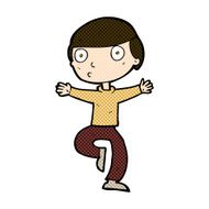 comic cartoon startled man N11