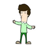 comic cartoon startled man N12